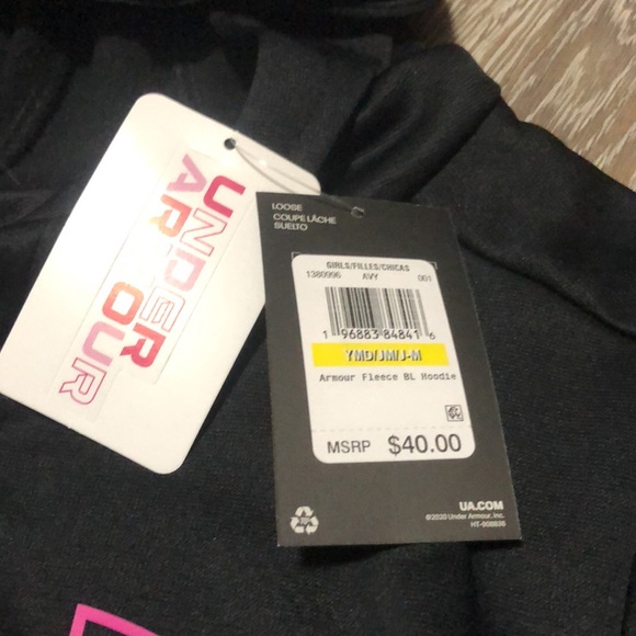 Girls Under Armor Fleece Big Logo Hoodie - Picture 6 of 10